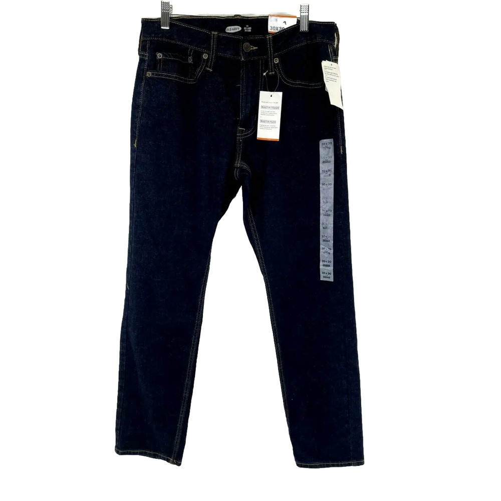 Old Navy Mens Sz 30x30 Slim Fit‎ Built-In Flex/Tough Denim Blue Jeans (G9) NWTs